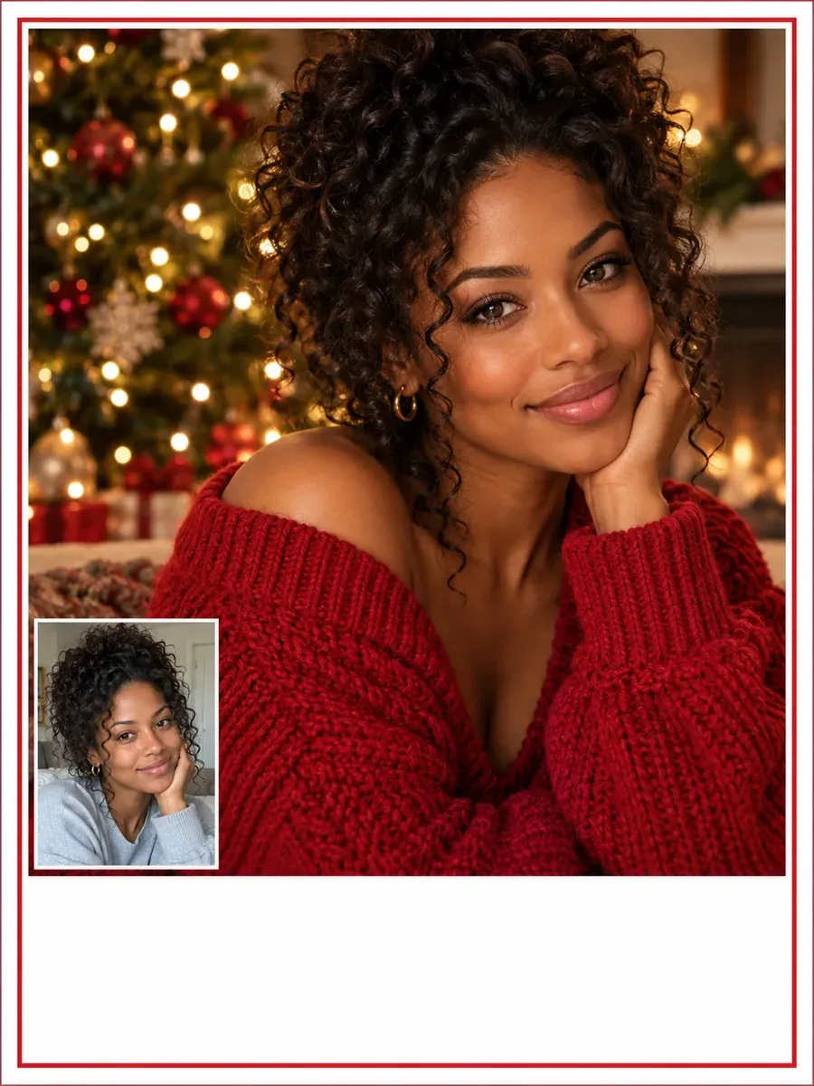 Christmas card prompt result: Bordered Photo Frame Card