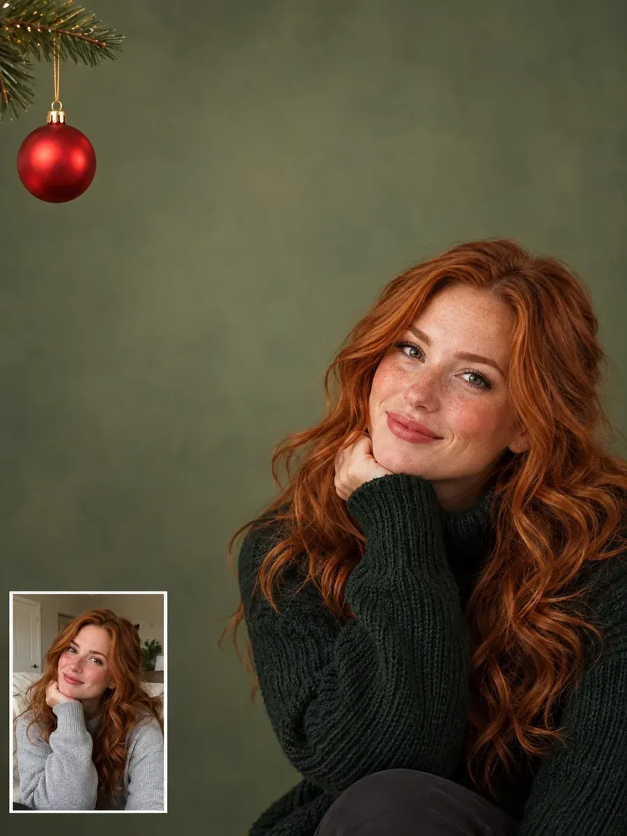 Christmas card prompt result: Single Ornament Card