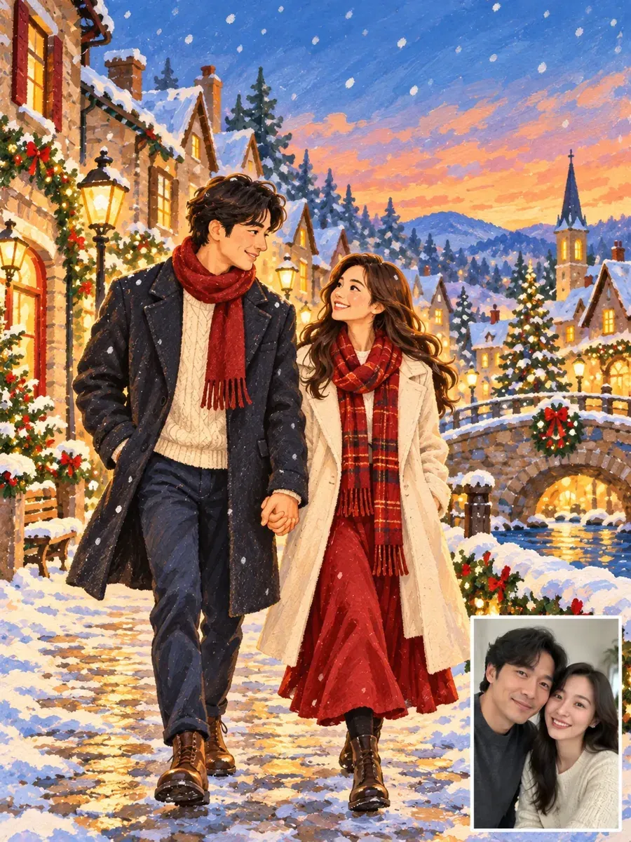 Christmas card prompt result: Storybook Illustration Card