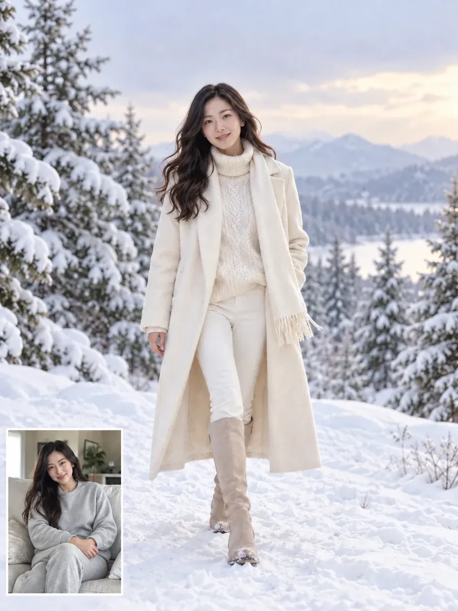 Christmas card prompt result: Winter White Coat Card