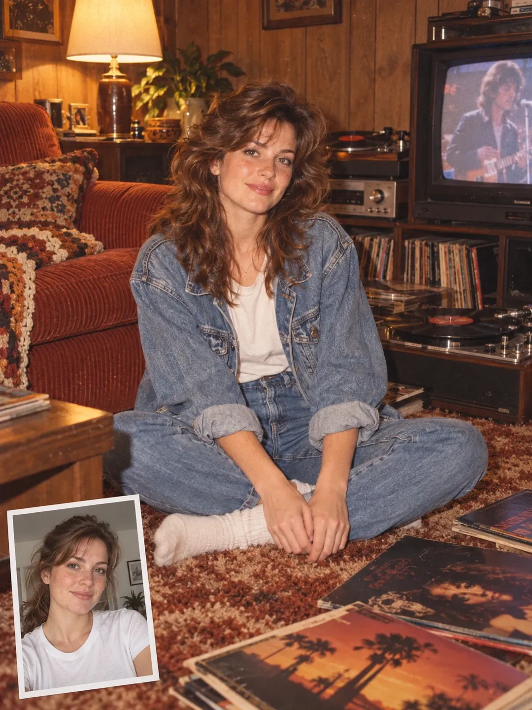 80s Living Room Snapshot – AI image prompt example