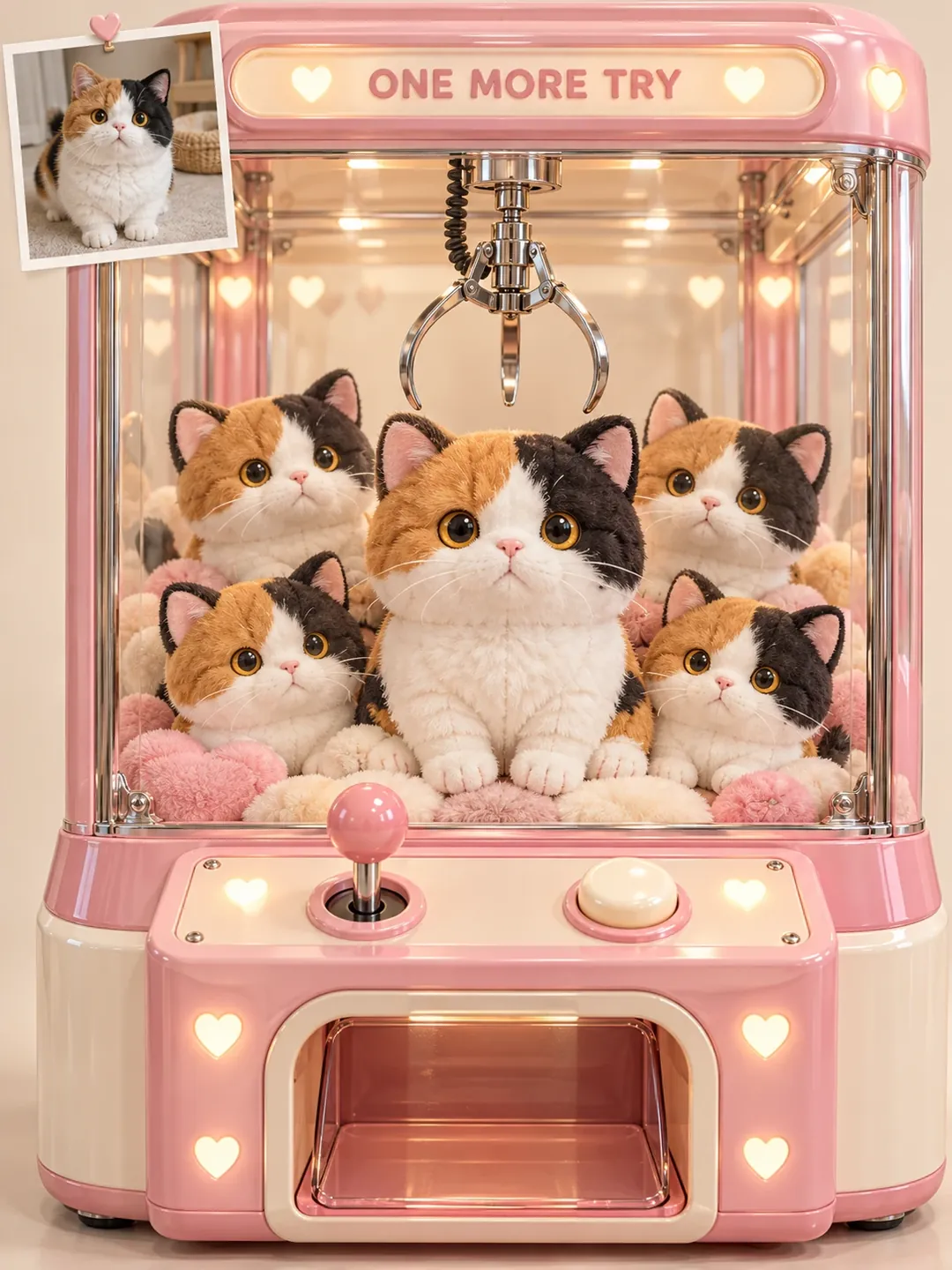Pet Claw Machine Plush – AI image prompt example
